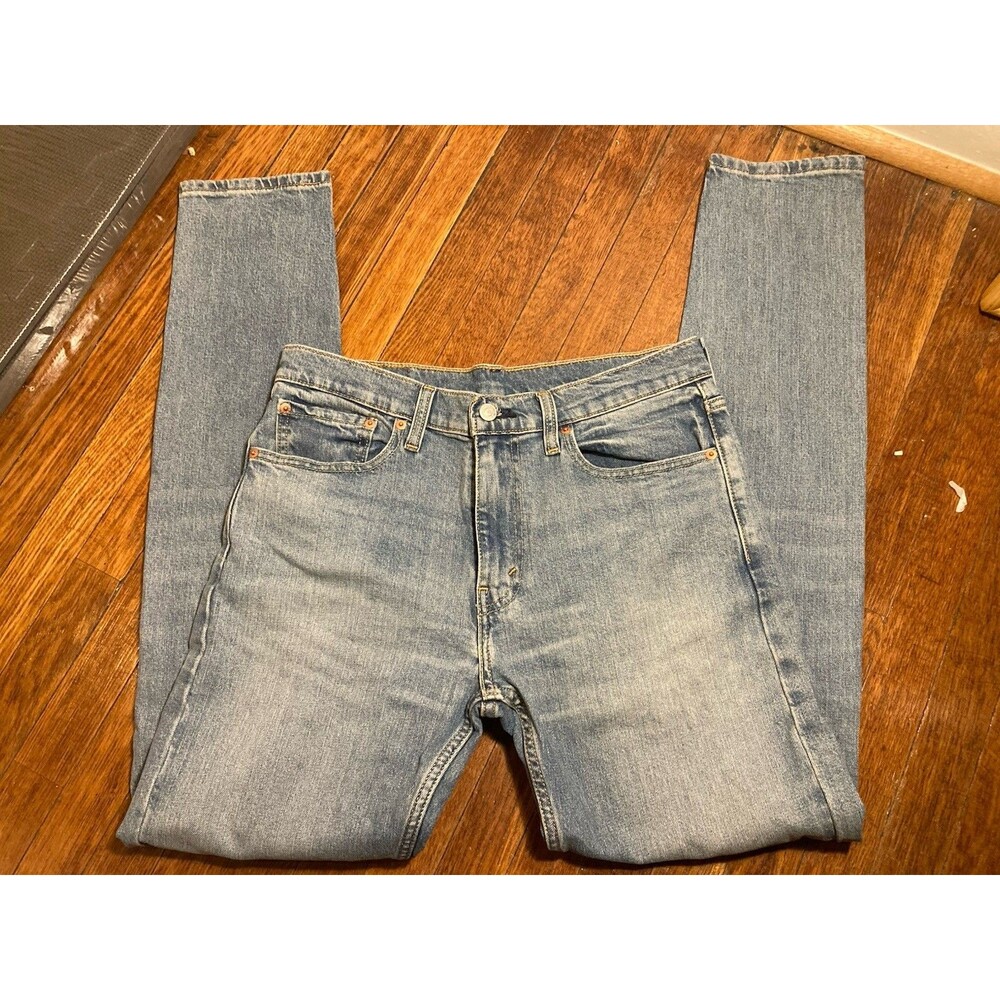 Levis 512 Slim Tapered Jeans Mens Size W 32 L 34 Light Blue denim Summer Pants
